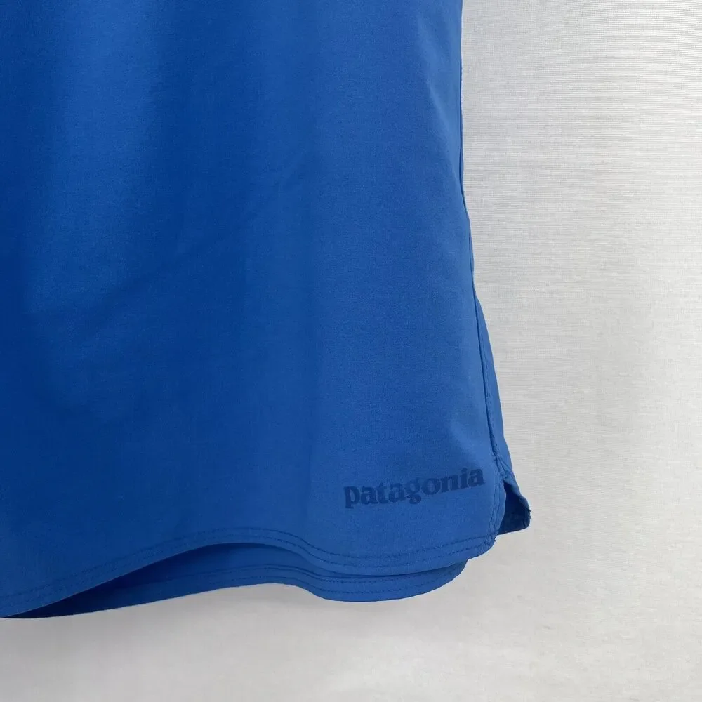 Patagonia Mens Hydropeak Board Swim Shorts 38 Blue Surf Beach Zip Back Pocket